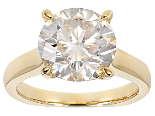 Moissanite Fire Ct Dew Round K Yellow Gold Over Sterling Silver