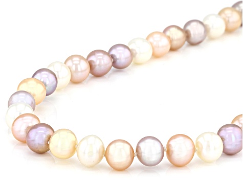 Multi Pink Cultured Freshwater Pearls K Yellow Gold Inch Strand