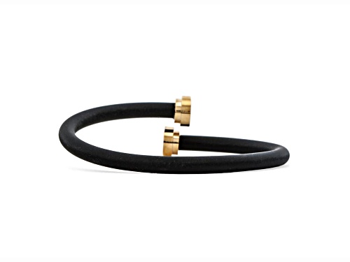 Marc Jacobs Black Silicone and Metal Wrap Around Bracelet - Size 7