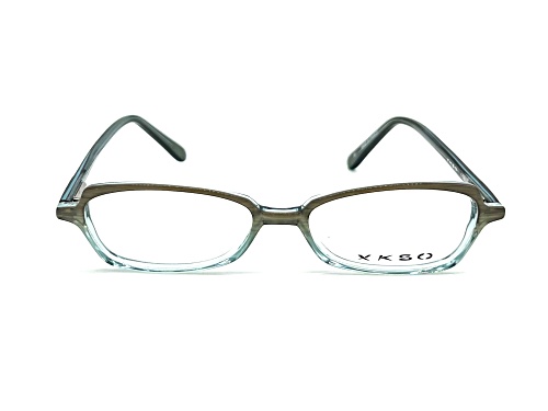 XKSO Gray and Aqua Cat Eye Frame / Clear Demo Lenses Eyeglasses