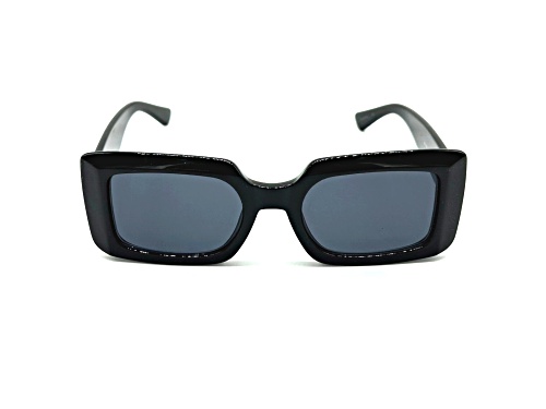 BCBG Black/Gray Rectangle Sunglasses