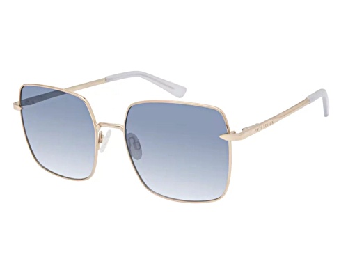 Prive Revaux Gold/Blue Square Sunglasses