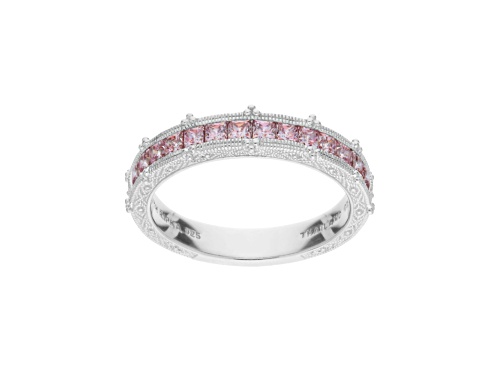 Judith Ripka 1.18ctw Bella Luce Morganite Simulant Rhodium Over Sterling Silver Ring - Size 10