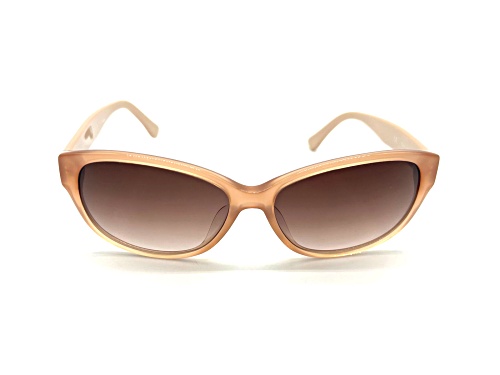 Calvin Klein Apricot /Brown Oval Sunglasses
