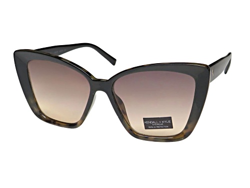 Kendall + Kylie Black and Brown Tortoise Frame/ Gray Gradient Lens Sunglasses