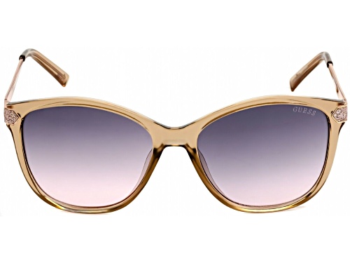 Photo of Guess Translucent Nude Rose Gold Glitter/Blue Pink Gradient Sunglasses