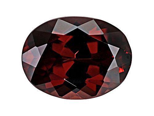 Red Zircon 12.5x9.5mm Oval 7.07ct