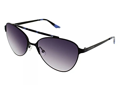 Steve Madden Black Matte Frame/Gray Purple Lens Sunglasses