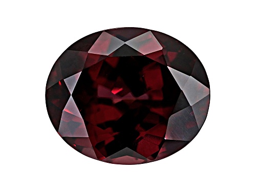 Red Zircon 12x10mm Oval 6.45ct