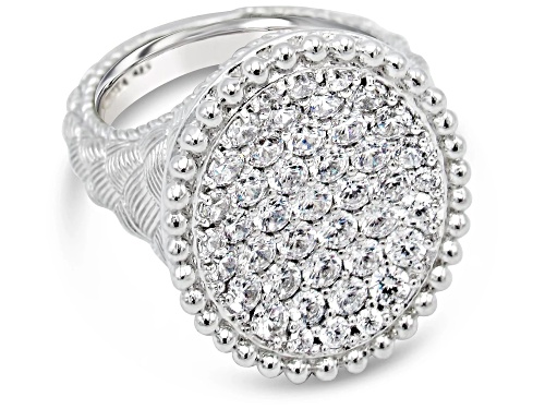 Judith Ripka 2.85ctw Bella Luce Diamond Simulant Rhodium Over Sterling Silver Ring - Size 5
