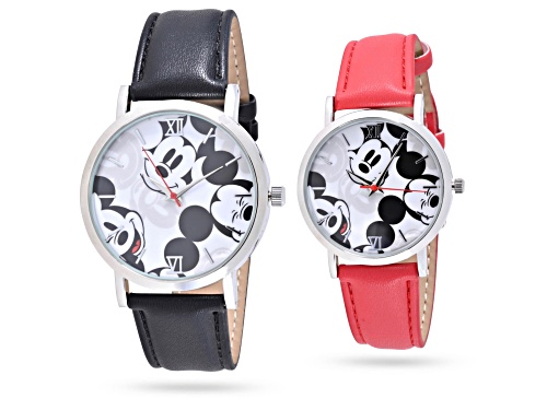 Disney His and Hers Set of 2 Mickey Mouse Expressions Watches