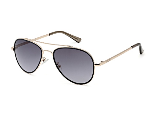 Kenneth Cole Gold/Gradient Smoke Aviator Sunglasses