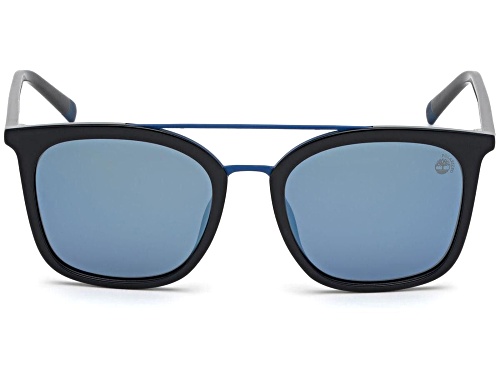 Photo of Timberland Shiny Black Blue/Blue Polarized Sunglasses