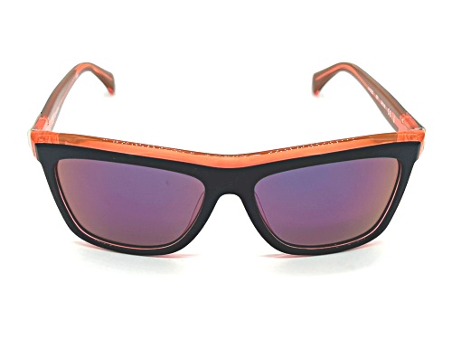 Calvin Klein Black Translucent Orange/ Gray Sunglasses
