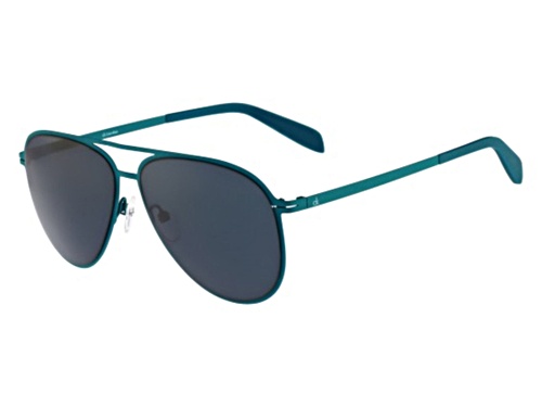 Calvin Klein Turquoise/Grey Aviator Sunglasses