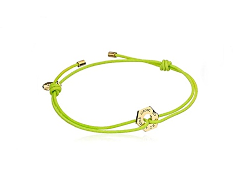 Marc by Marc Jacobs Toucan Green and Gold Tone String Bracelet - Size 7