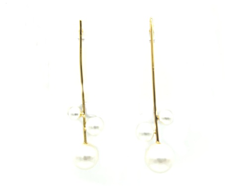 Rebecca Minkoff Gold Tone and Pearl Earrings