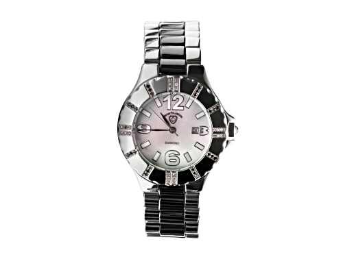 Photo of Swiss Tradition Women's Black and Silver Tone Mother of Pearl Watch