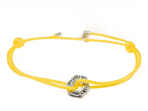 Marc by Marc Jacobs Safety Yellow and Silver Tone String Bracelet - Size 7