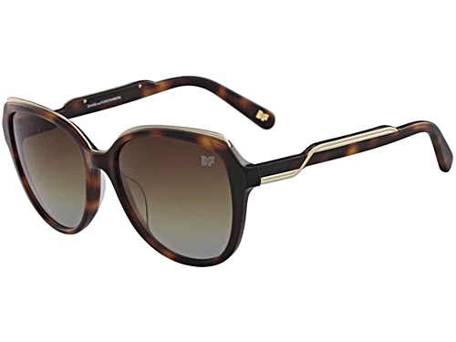 DVF- Brown Tortoise with Gold Accent/Gray Brown Sunglasses