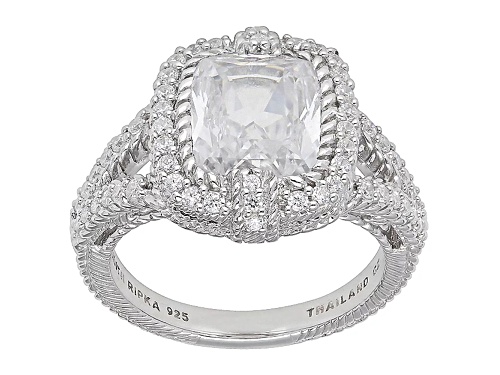 Judith Ripka 6.45ctw Bella Luce Diamond Simulant Rhodium Over Sterling Silver Ring - Size 5