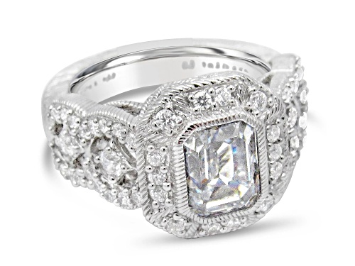Judith Ripka 2.80ctw Bella Luce® Diamond Simulant Rhodium Over Sterling Silver Statement Halo Ring - Size 10