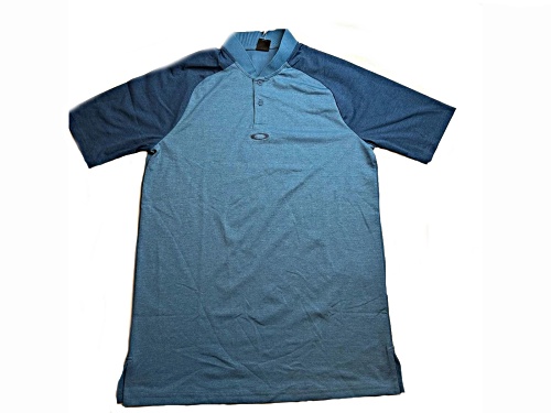 Oakley Men's Interstellar Blue Icon Bi Color Polo Shirt in Size-Medium
