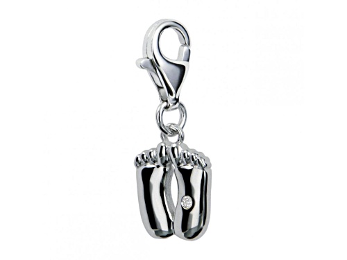 Hot Diamonds Pitter Patter Sterling Silver and Diamond Charm