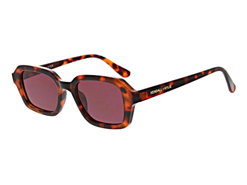 Kendall and Kylie Ginger Tortoise/Pink Oval Sunglasses
