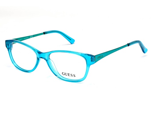 Photo of Guess Turquoise Blue Green Clear Demo Lens Eyeglasses Frames