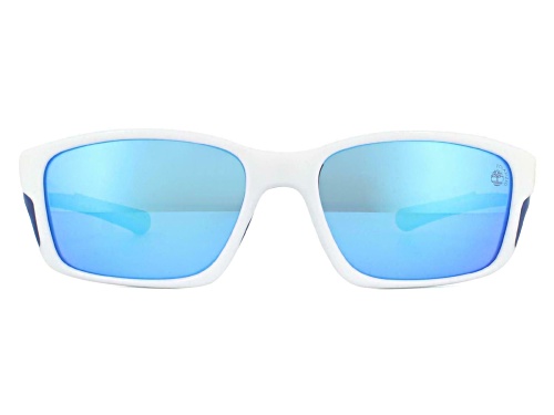 Photo of Timberland White and Blue/Blue Polarized Sunglasses