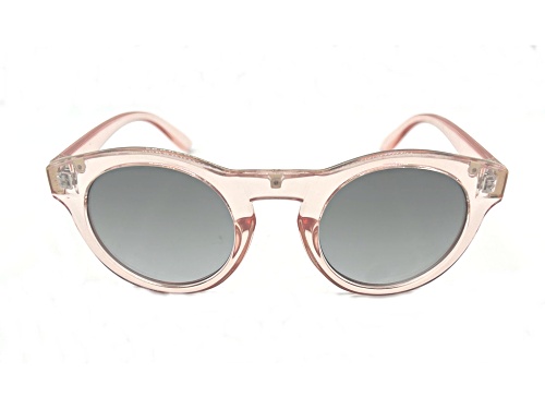 BCBG Translucent Pink/Grey Round Sunglasses