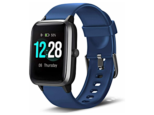 Photo of LETSCOM Dark Blue/Black Fitness Activity Watch with Heart Rate, Sleep Monitor and Step Counter