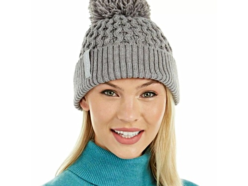 Photo of Calvin Klein Grey Knit Pom Pom Hat