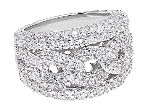 Judith Ripka 5.10ctw Bella Luce® Diamond Simulant Rhodium Over Sterling Silver Band Ring - Size 5