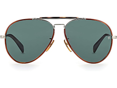 David Beckham Burgundy and Palladium/Green Gray Sunglasses