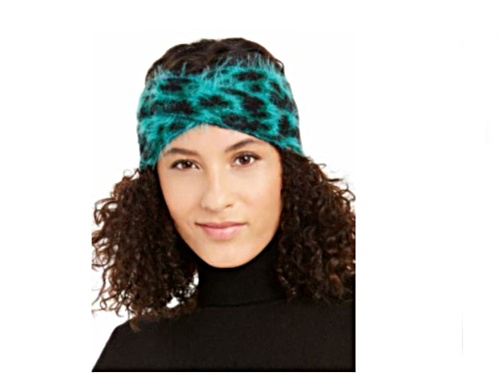 DKNY Green Leopard Headband