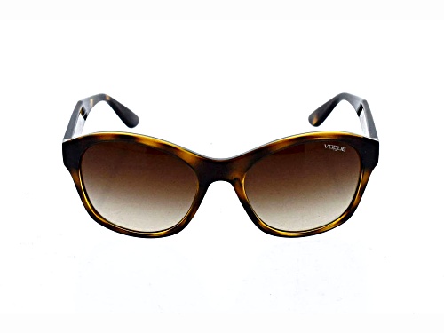 Vogue Brown Round Frame / Brown Polarized Lenses Sunglasses