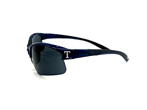 MLB Texas Rangers Blue Wrap Around Frame / Gray Lenses Sunglasses