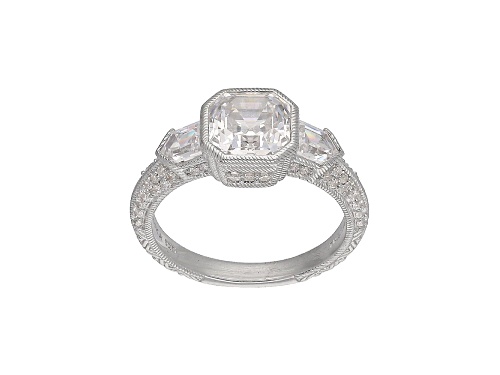 Judith Ripka 4.45ctw Bella Luce® Diamond Simulant Rhodium Over Sterling Silver Ring - Size 9