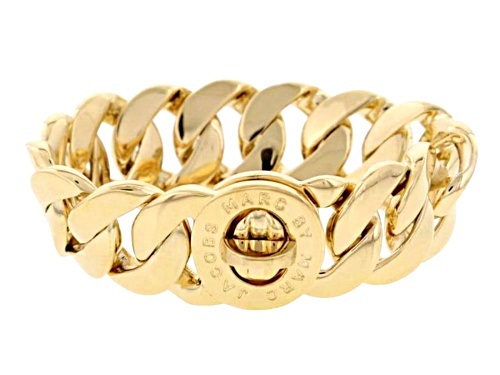 Photo of Marc by Marc Jacobs Gold Tone Tone Katie Turnlock Large Bracelet - Size 7