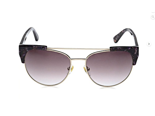 DVF Carine Gold and Purple Frame / Purple Lens Sunglasses