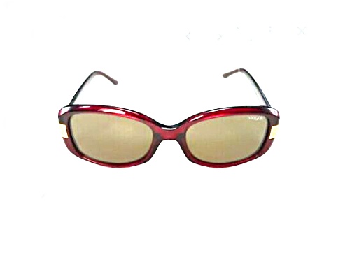 Vogue Burgundy/Gray Rectangle Sunglasses