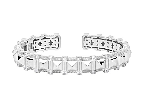 Judith Ripka "Cairo" 3.15ctw Bella Luce® Rhodium Over Sterling Silver Cuff Bracelet - Size 7.25