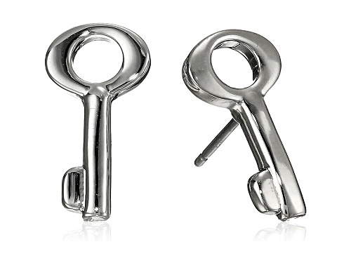 Marc by Marc Jacobs Lost and Found Key Silver Tone Earrings