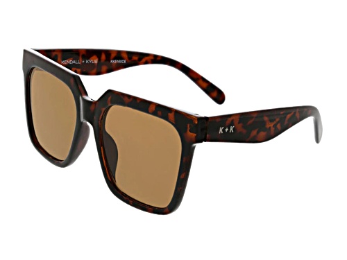 Kendall + Kylie Brown Tortoise/Brown Oversize Sunglasses