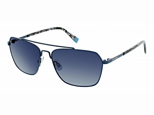 Steve Madden MOTTO SLATE Matte Blue and Tortoise Aviator Frame/Blue Gradient Lenses Sunglasses