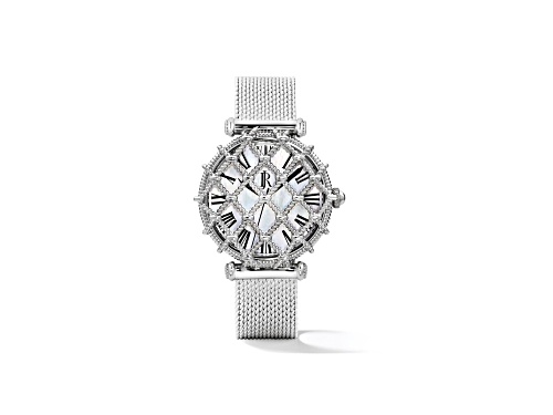 Judith Ripka Isola Watch with Mother of Pearl and Stainless Steel Band