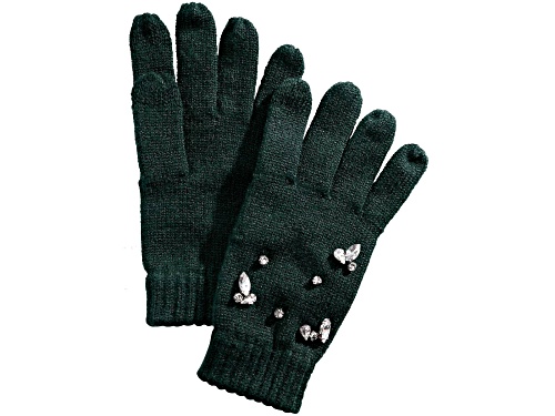 Photo of INC International Concepts Green Rhinestone Touchscreen Gloves