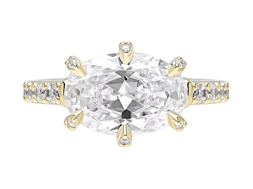 Judith Ripka 7.10ctw Bella Luce® Diamond Simulant 14K Gold Clad Ring - Size 10